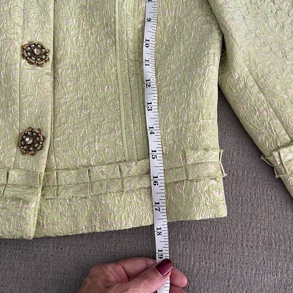 Vintage Cynthia Steffe Brocade Floral Short Cropped Suit Jacket Sz 2 - Picture 6 of 9